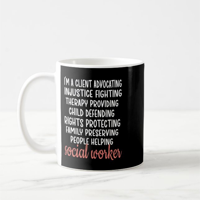 Social Worker Cute Definition Social Worker Month Coffee Mug (Left)