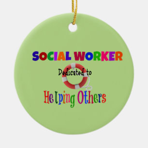 Social Worker Dedicated to Helping Others Ceramic Tree Decoration