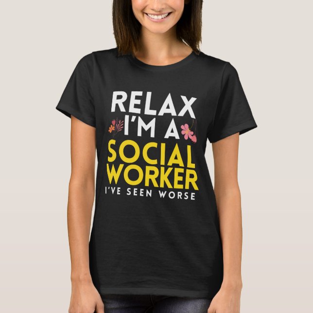 Social Worker Funny Gag T-shirt Masters Worker (Front)