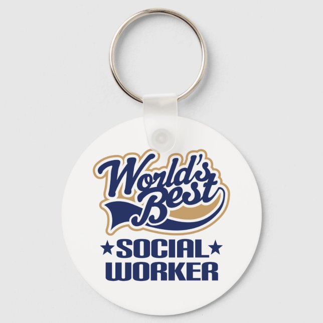 Social Worker Gift Key Ring (Front)