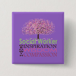 Social Worker Gifts 15 Cm Square Badge