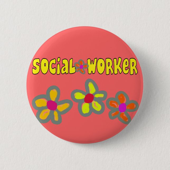 Social Worker Gifts 6 Cm Round Badge (Front)