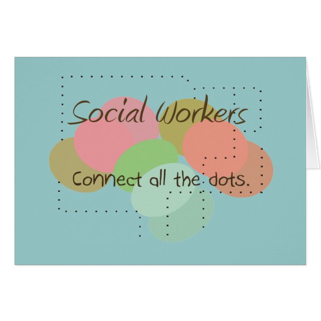 Social Worker Gifts "Connect All The Dots" (Front Horizontal)