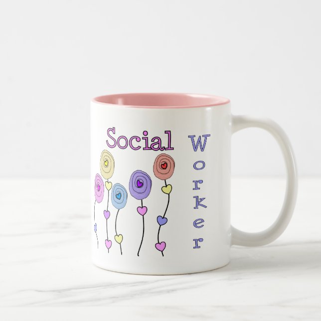 Social Worker Gifts Two-Tone Coffee Mug (Right)