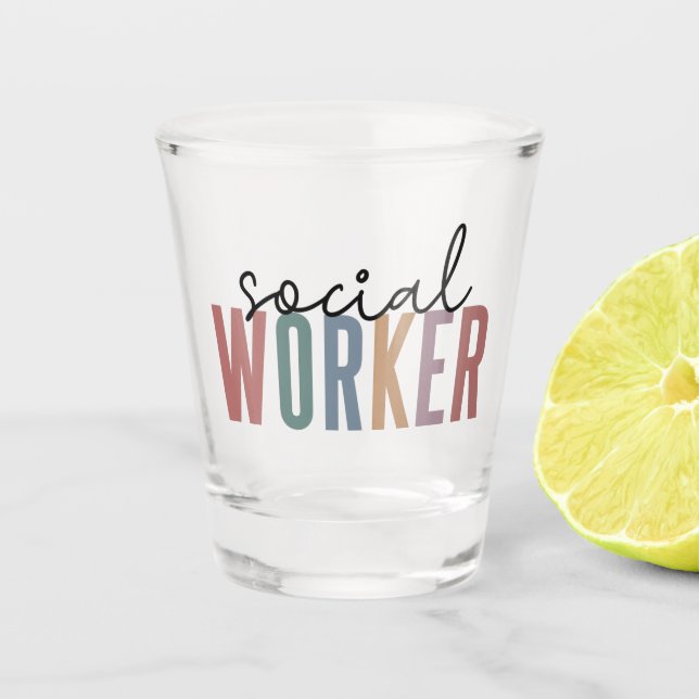 Social Worker Graduation Appreciation gifts Shot Glass (Front)