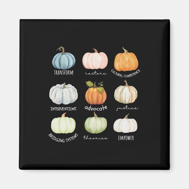 Social Worker Halloween Fall Pumpkin Thanksgiving  Magnet (Front)