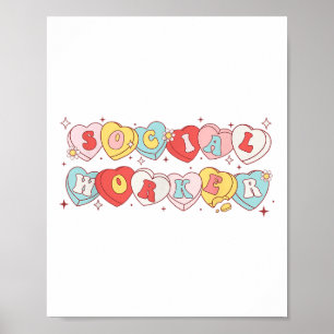 Social Worker Heart Valentines Day Coping Skills S Poster