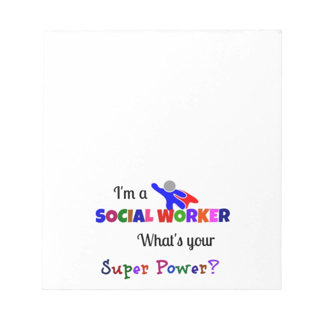 Social Worker Humour Notepad (Front)