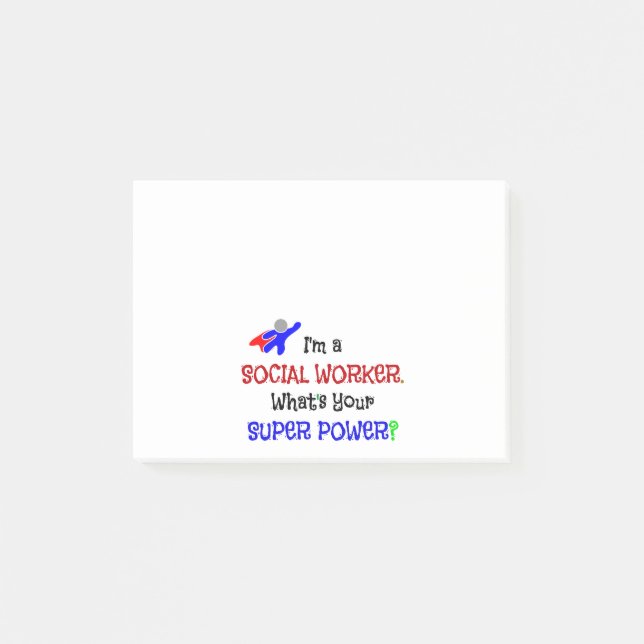 Social Worker Humour Post-it Notes (Front)