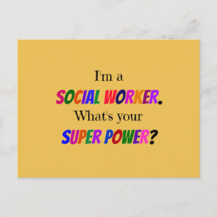 Social Worker Humour Postcard