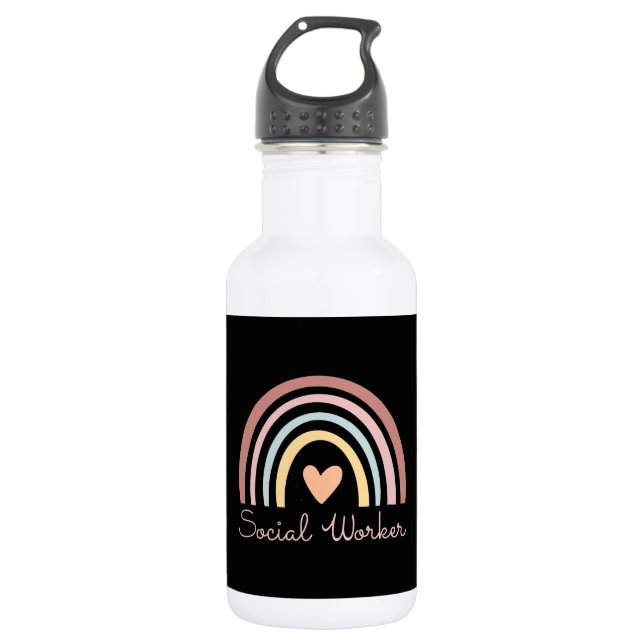 Social Worker II 532 Ml Water Bottle (Front)