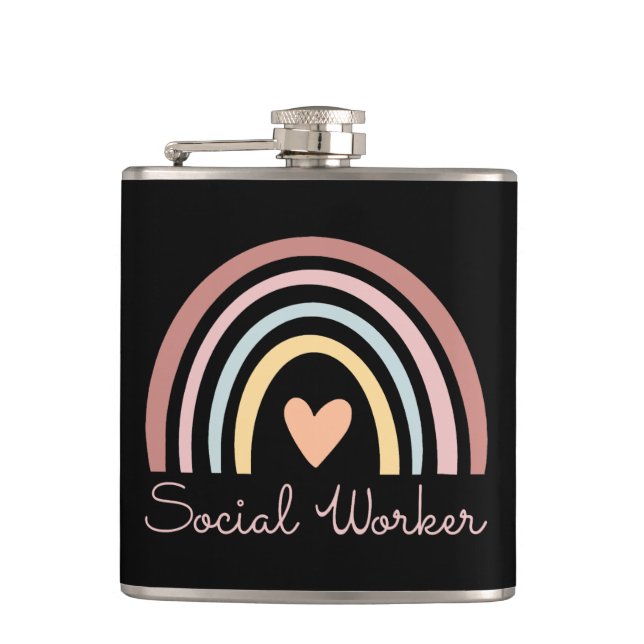 Social Worker II Hip Flask (Front)