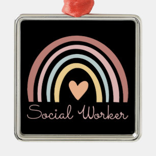 Social Worker II Metal Ornament