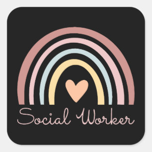 Social Worker II Square Sticker