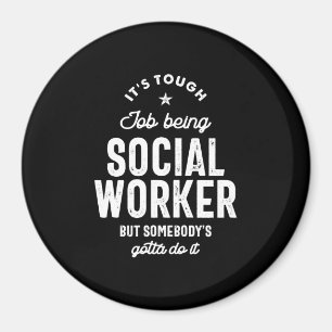 Social Worker Job Title Gift Magnet