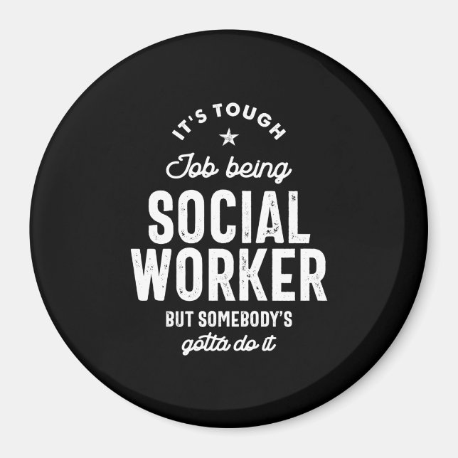Social Worker Job Title Gift Magnet (Front)