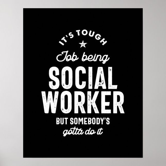 Social Worker Job Title Gift Poster (Front)