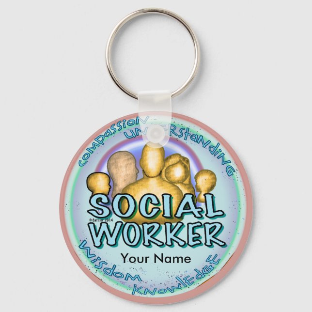 Social Worker  Key Ring (Front)