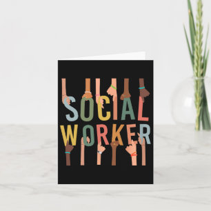 Social Worker Life Funny Social Work Month Black H Card