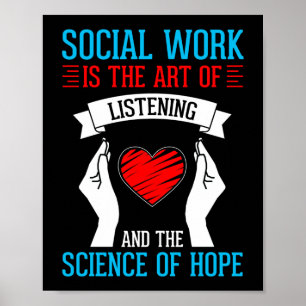 Social Worker Listening And The Science Of Hope Poster