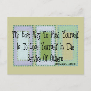 Social Worker (Mahandas Gandhi Quote) Postcard