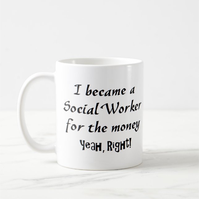 social worker money coffee mug (Left)