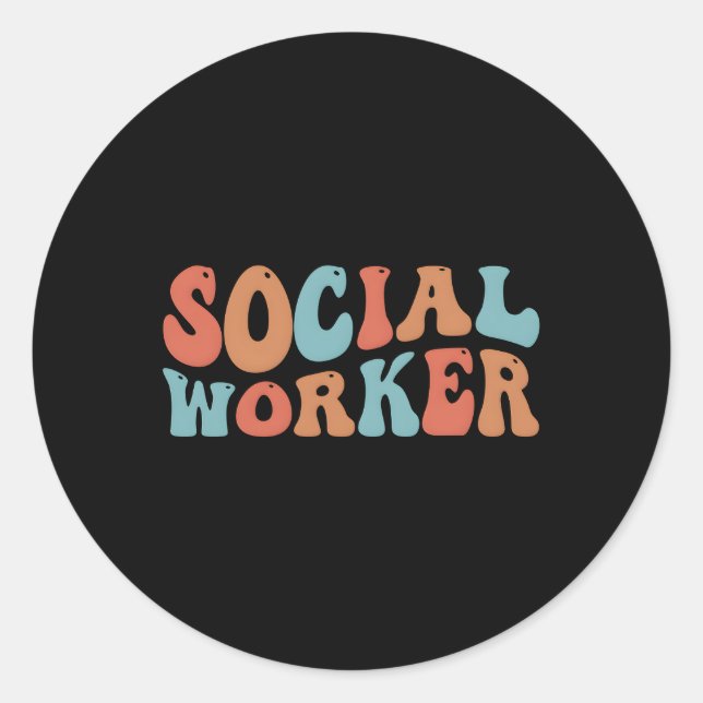 Social Worker Month Social Workers Classic Round Sticker (Front)