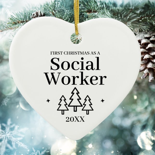 Social Worker New Job Christmas Ceramic Ornament (Social Worker New Job Christmas Ceramic Ornament
)