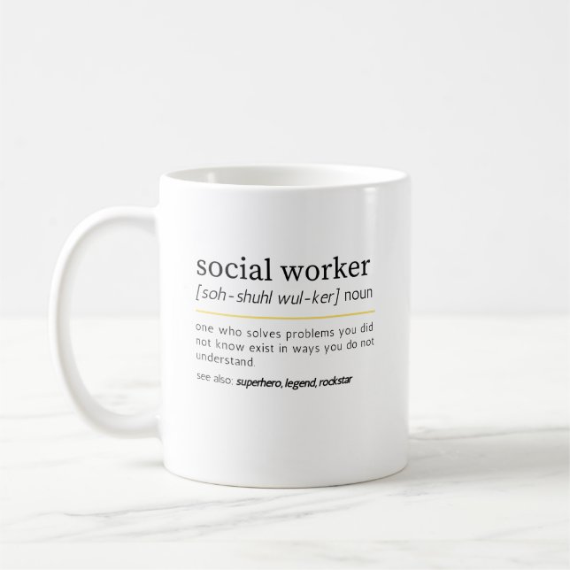  Social Worker noun Coffee Mug (Left)