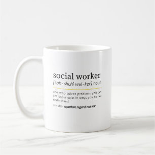  Social Worker noun Coffee Mug