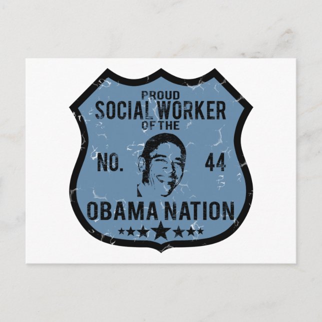 Social Worker Obama Nation Postcard (Front)