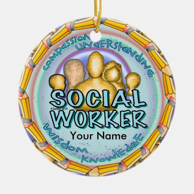 Social Worker ornament (Front)