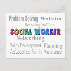 Social Worker Professional Duties Design Postcard