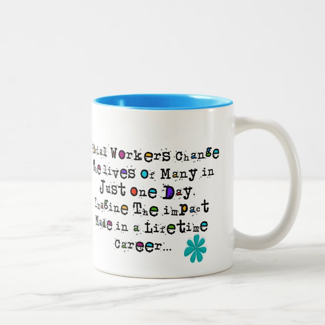 Social Worker Quote Coffee Mugs (Right)