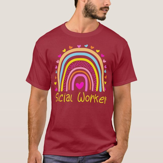 Social Worker Rainbow T-Shirt (Front)