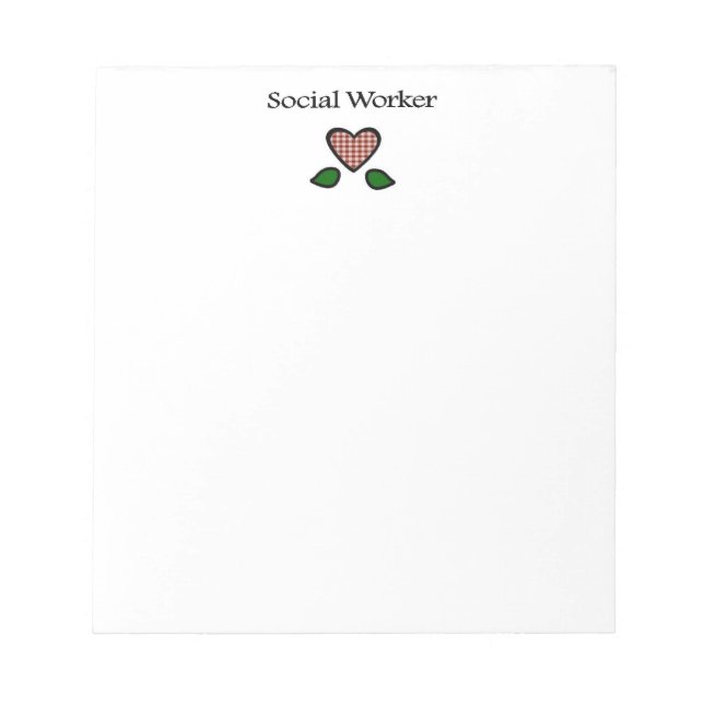 Social Worker Red GH Notepad (Front)