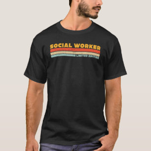 Social Worker Retro Career Job Title Profession T-Shirt