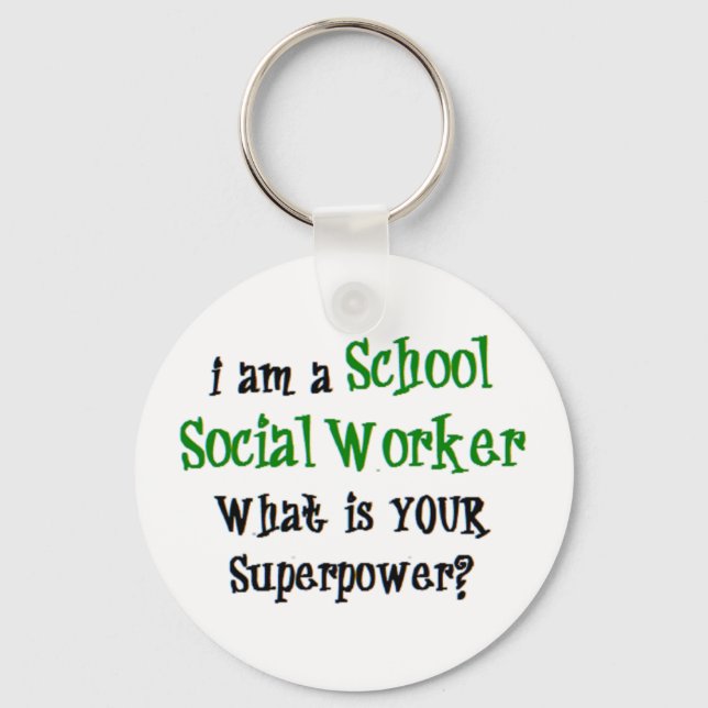 social worker school key ring (Front)