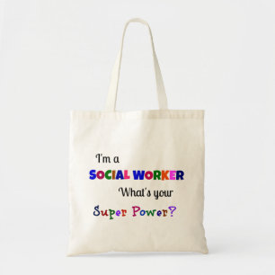 Social Worker Super Power Tote Bag