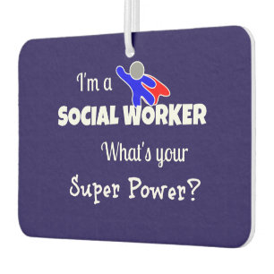 Social Worker Superhero Car Air Freshener