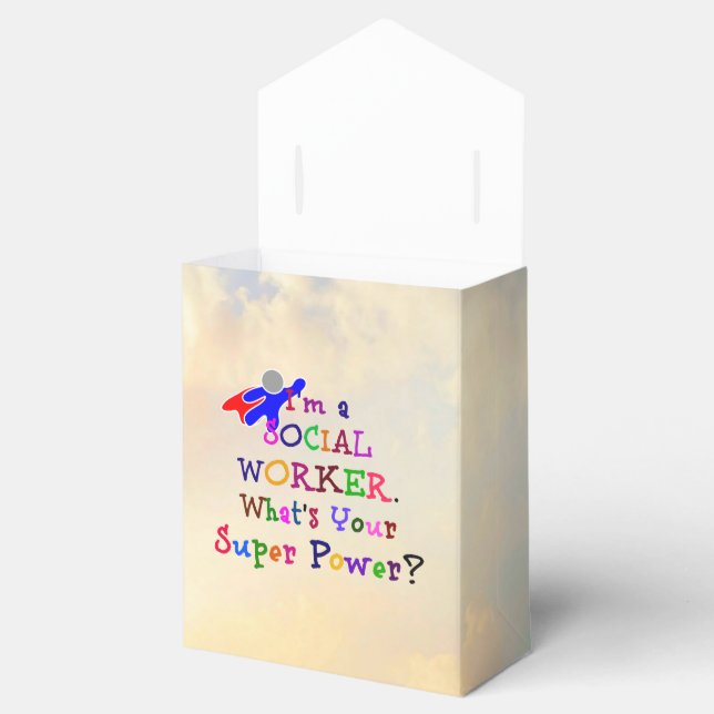 Social Worker Superhero Favour Box (Opened)