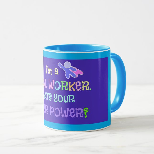 Social Worker, Superhero, Mug (Front Right)
