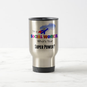 Social Worker Superhero Travel Mug
