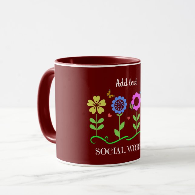 Social Worker TEMPLATE, personalise, Mug (Front Left)