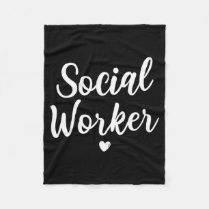 Social worker women men kids social work month fleece blanket