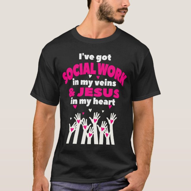 Social Worker Work Christian MSW Graduation 2023 M T-Shirt (Front)