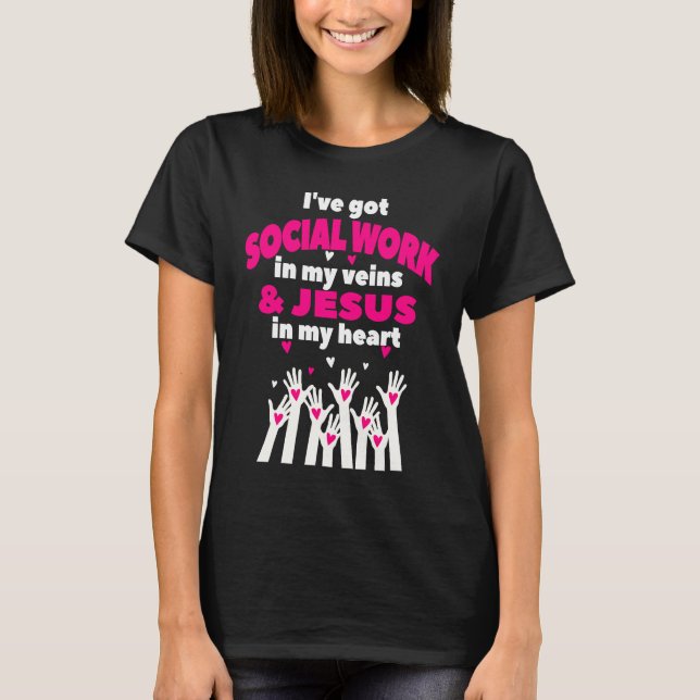 Social Worker Work Christian MSW Graduation 2023 M T-Shirt (Front)