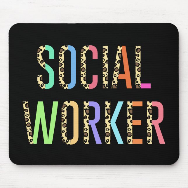 Social Worker Work MSW Masters Graduation BSW Gift Mouse Pad (Front)