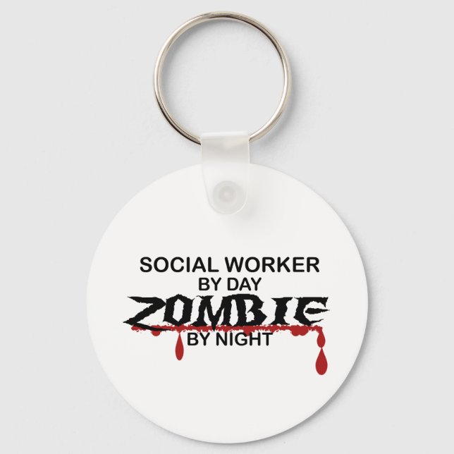 Social Worker Zombie Key Ring (Front)