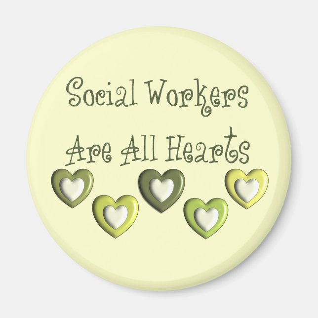 Social Workers Are All Hearts Gifts Magnet (Front)